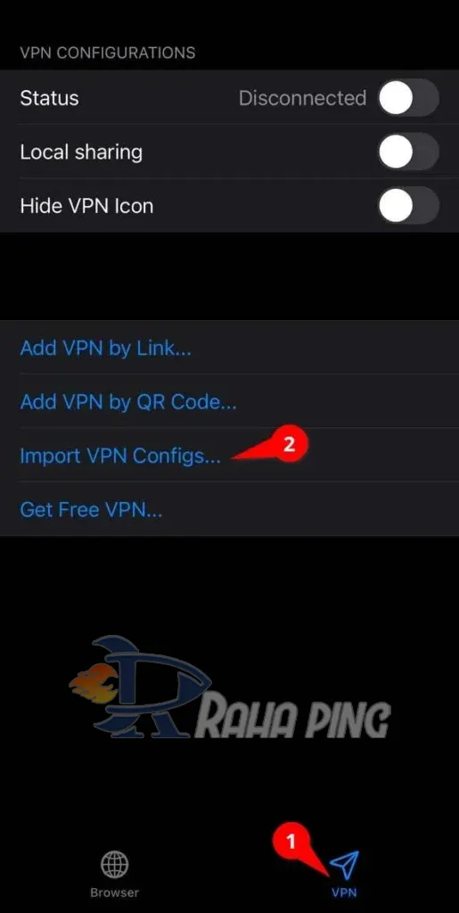 آموزش کار با fairvpn آیفون