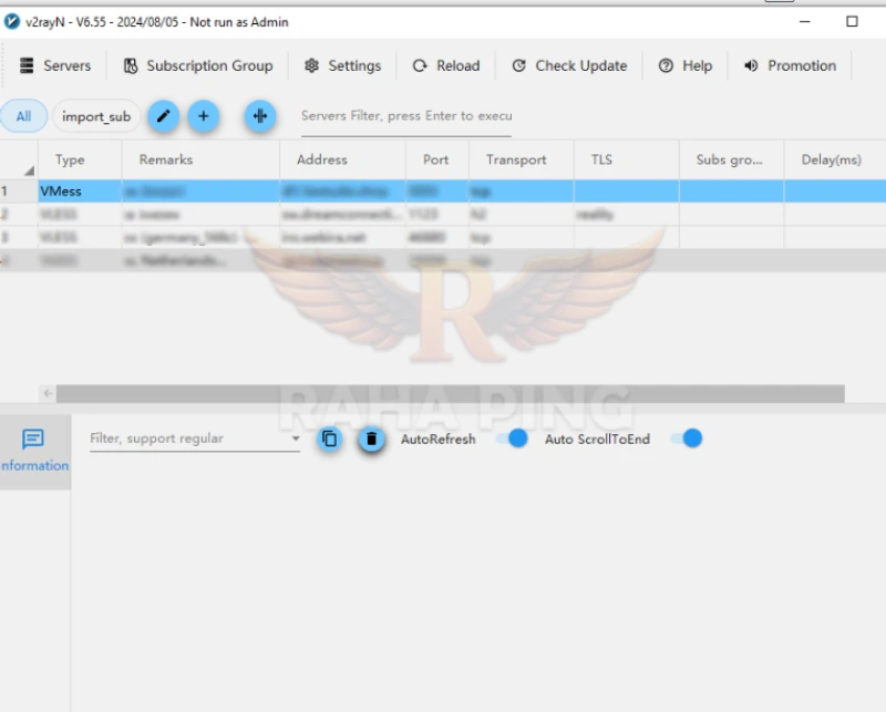 آموزش کار با برنامه V2rayn در ویندوز
