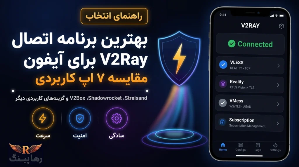 بهترین برنامه اتصال V2Ray برای آیفون: مقایسه 7 اپ کاربردی