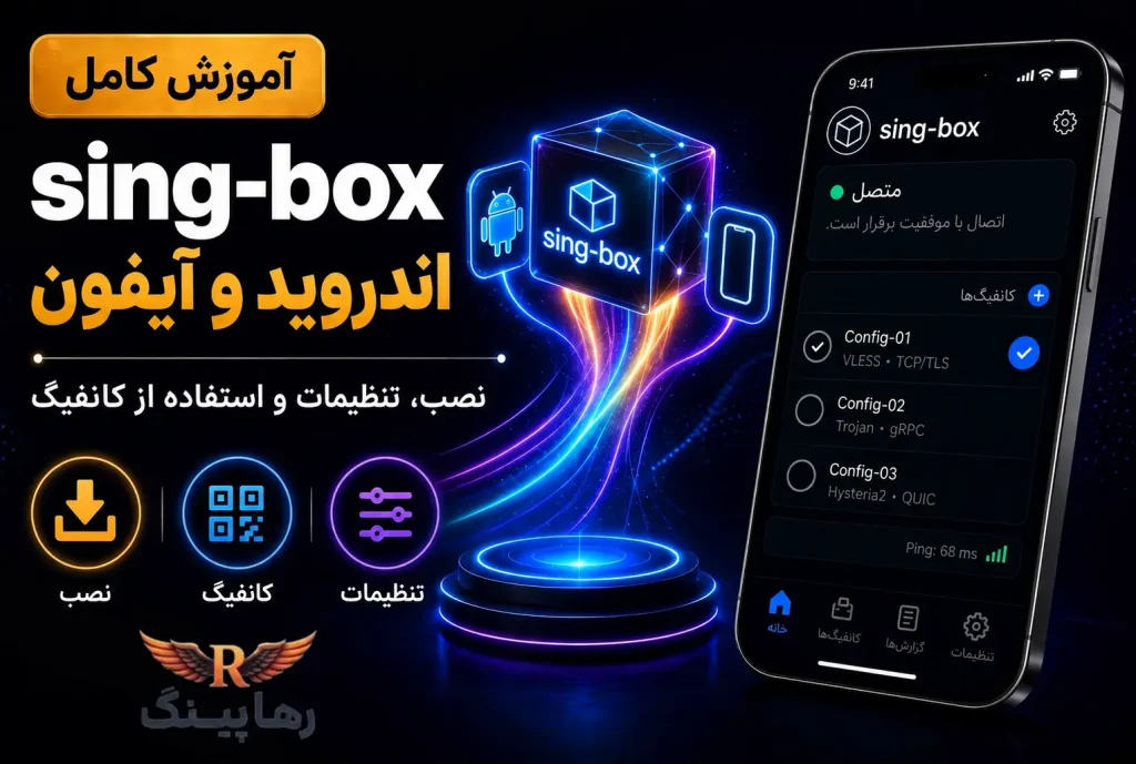 آموزش sing-box اندروید و آیفون: نصب، تنظیمات و استفاده از کانفیگ